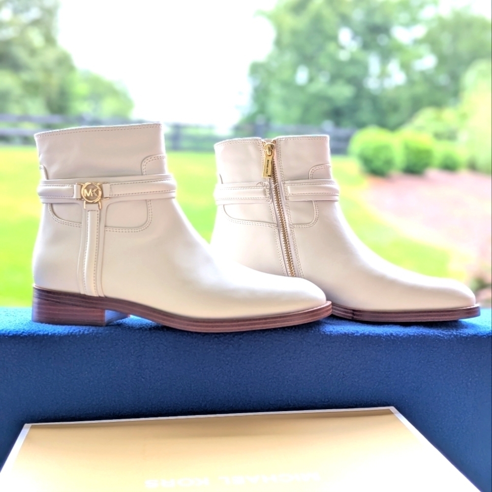 Michael Kors Women's Ivory Ankle Booties